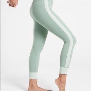 Athleta Elation Rib Trim 7/8 Leggings XXS Coast Grey High Rise Minimalist Style